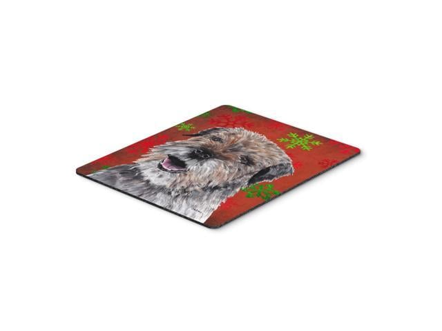 Caroline's Treasures Border Terrier Red Snowflake Christmas Mouse Pad/Hot Pad/Trivet (SC9585MP)