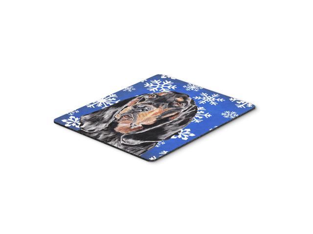 Caroline's Treasures Coonhound Blue Snowflake Winter Mouse Pad/Hot Pad/Trivet (SC9595MP)
