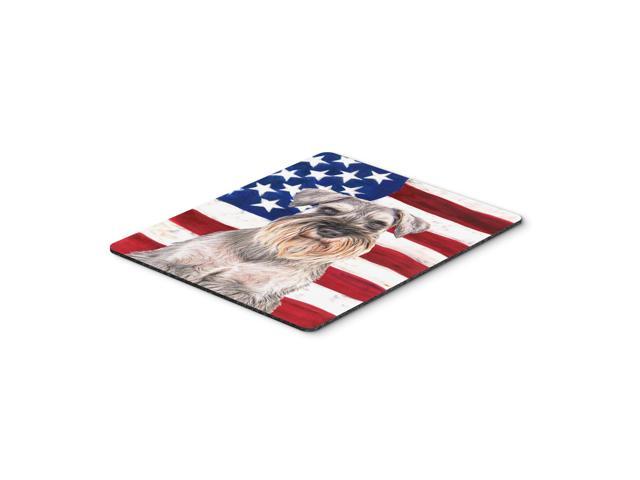 Caroline's Treasures USA American Flag with Schnauzer Mouse Pad/Hot Pad/Trivet (KJ1158MP)