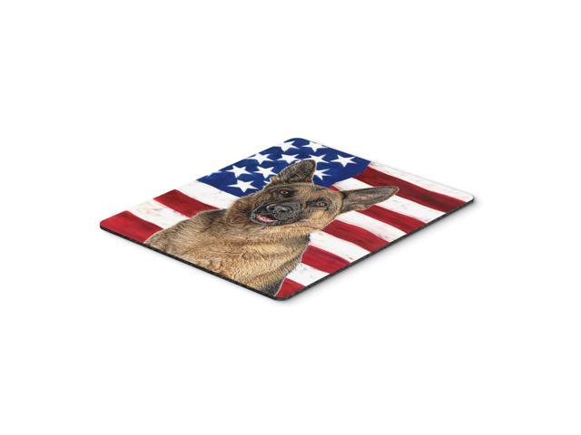Caroline's Treasures USA American Flag with German Shepherd Mouse Pad/Hot Pad/Trivet (KJ1159MP)