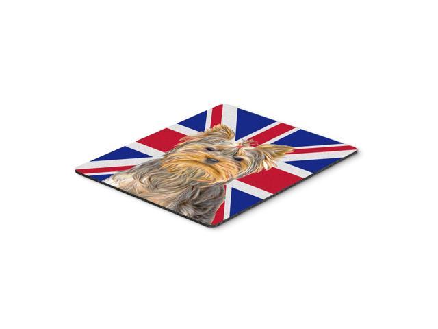Caroline's Treasures Yorkie/Yorkshire Terrier with English Union Jack British Flag Mouse Pad/Trivet (KJ1163MP)