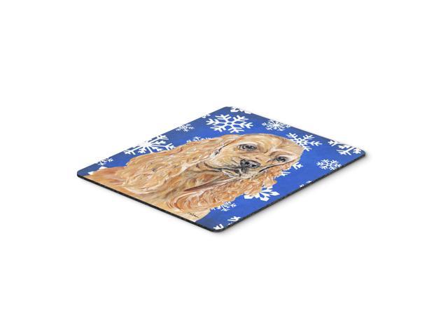 Caroline's Treasures Cocker Spaniel Blue Snowflake Winter Mouse Pad/Hot Pad/Trivet (SC9598MP)