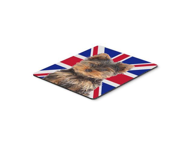 Caroline's Treasures Yorkie Puppy/Yorkshire Terrier with English Union Jack British Flag Mouse Pad (KJ1167MP)