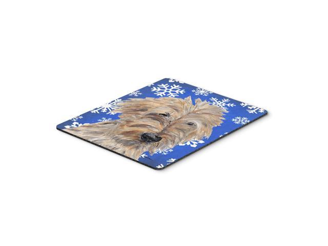 Caroline's Treasures Goldendoodle Blue Snowflake Winter Mouse Pad/Hot Pad/Trivet (SC9605MP)