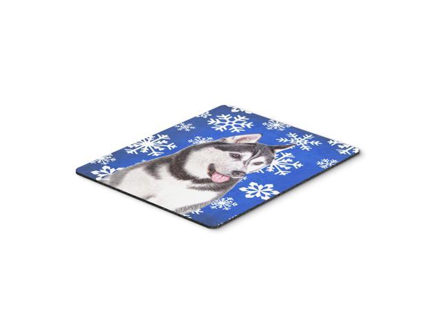 Caroline's Treasures Winter Snowflakes Holiday Alaskan Malamute Mouse Pad/Hot Pad/Trivet (KJ1175MP)