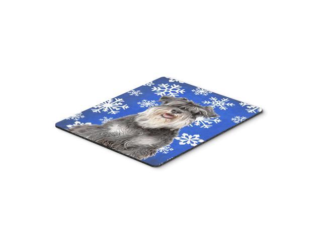 Caroline's Treasures Winter Snowflakes Holiday Schnauzer Mouse Pad/Hot Pad/Trivet (KJ1178MP)