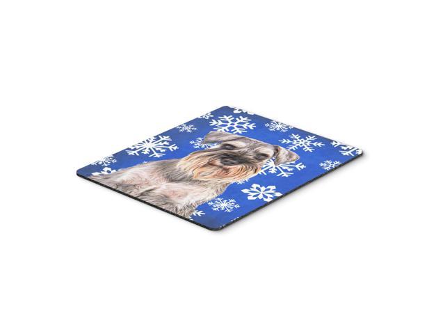 Caroline's Treasures Winter Snowflakes Holiday Schnauzer Mouse Pad/Hot Pad/Trivet (KJ1179MP)