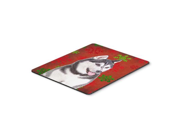 Caroline's Treasures Red Snowflakes Holiday Christmas Alaskan Malamute Mouse Pad/Hot Pad/Trivet (KJ1182MP)