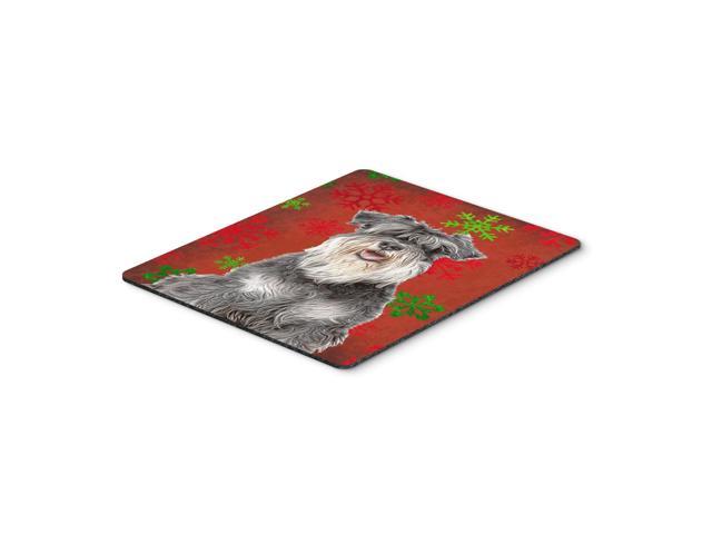 Caroline's Treasures Red Snowflakes Holiday Christmas Schnauzer Mouse Pad/Hot Pad/Trivet (KJ1185MP)