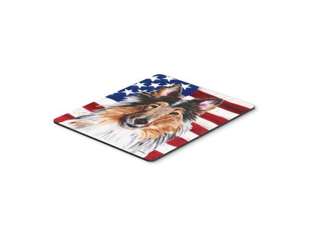 Caroline's Treasures Collie with American Flag USA Mouse Pad/Hot Pad/Trivet (SC9622MP)