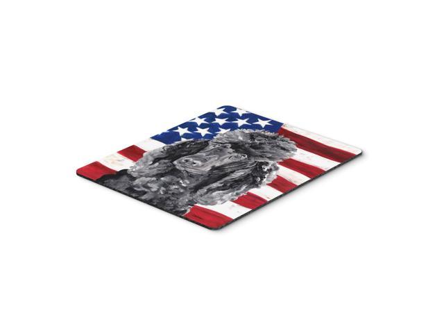 Caroline's Treasures Black Standard Poodle with American Flag USA Mouse Pad/Hot Pad/Trivet (SC9626MP)
