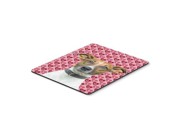 Caroline's Treasures Hearts Love and Valentine's Day Jack Russell Terrier Mouse Pad Hot Pad/Trivet (KJ1190MP)
