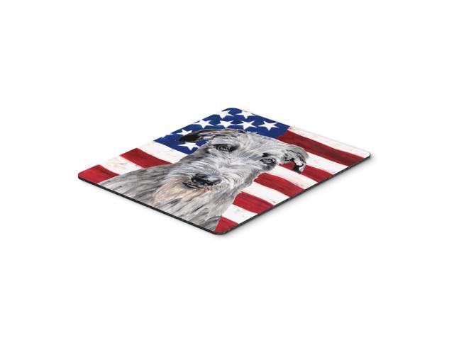 Caroline's Treasures Scottish Deerhound with American Flag USA Mouse Pad/Hot Pad/Trivet (SC9634MP)