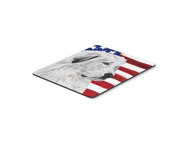 Caroline's Treasures Great Pyrenees with American Flag USA Mouse Pad/Hot Pad/Trivet (SC9642MP)