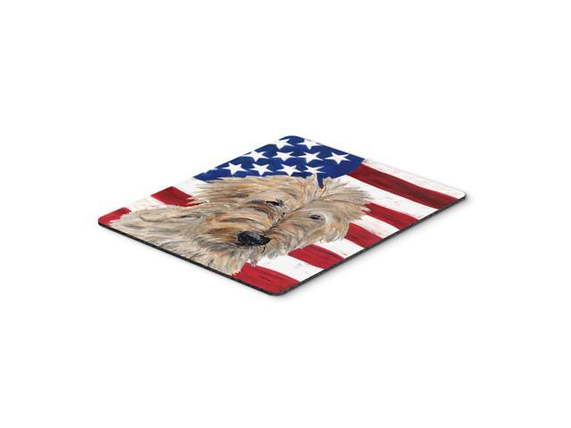 Caroline's Treasures Golden Doodle 2 with American Flag USA Mouse Pad/Hot Pad/Trivet (SC9643MP)