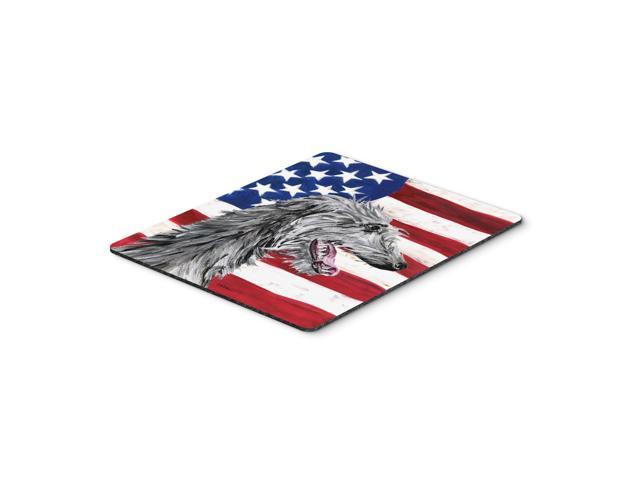 Caroline's Treasures Scottish Deerhound with American Flag USA Mouse Pad/Hot Pad/Trivet (SC9645MP)