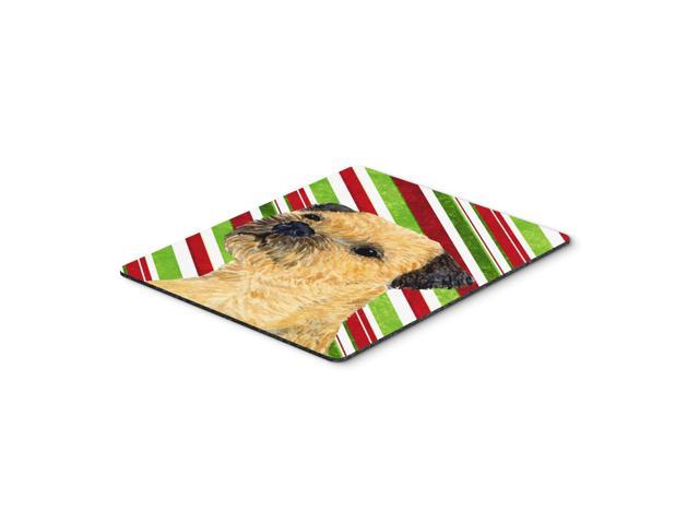 Caroline's Treasures Border Terrier Candy Cane Holiday Christmas Mouse Pad/Hot Pad/Trivet (LH9233MP)