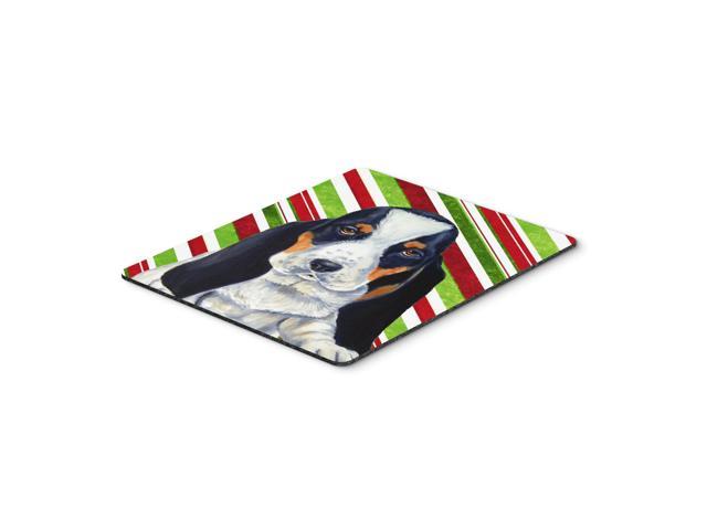 Caroline's Treasures Basset Hound Candy Cane Holiday Christmas Mouse Pad/Hot Pad/Trivet (LH9239MP)