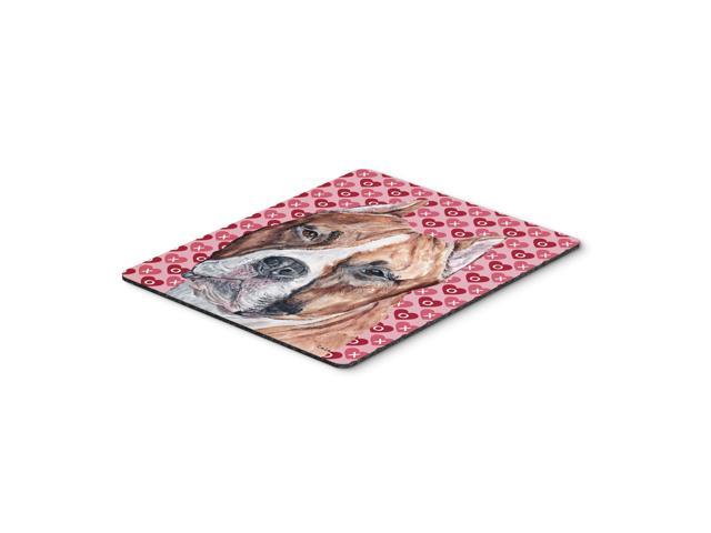 Caroline's Treasures Staffordshire Bull Terrier Staffie Hearts and Love Mouse Pad Hot Pad/Trivet (SC9704MP)
