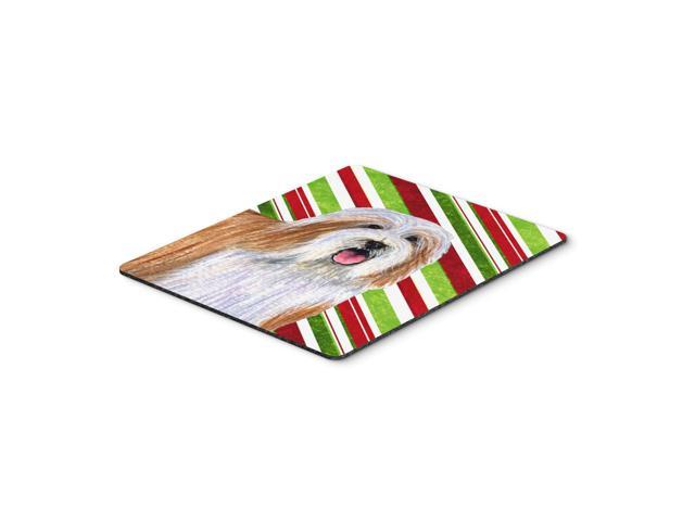 Caroline's Treasures Bearded Collie Candy Cane Holiday Christmas Mouse Pad/Hot Pad/Trivet (LH9240MP)