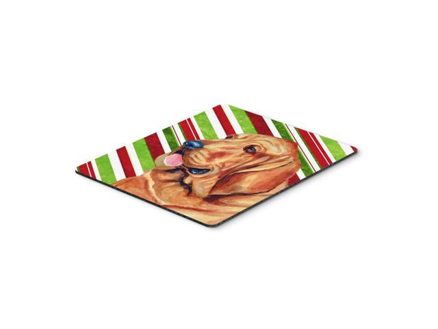 Caroline's Treasures Bloodhound Candy Cane Holiday Christmas Mouse Pad/Hot Pad/Trivet (LH9241MP)