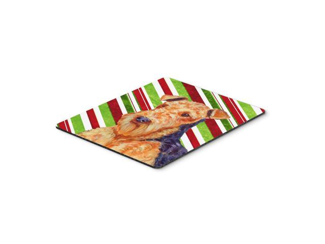 Caroline's Treasures Airedale Candy Cane Holiday Christmas Mouse Pad/Hot Pad/Trivet (LH9246MP)