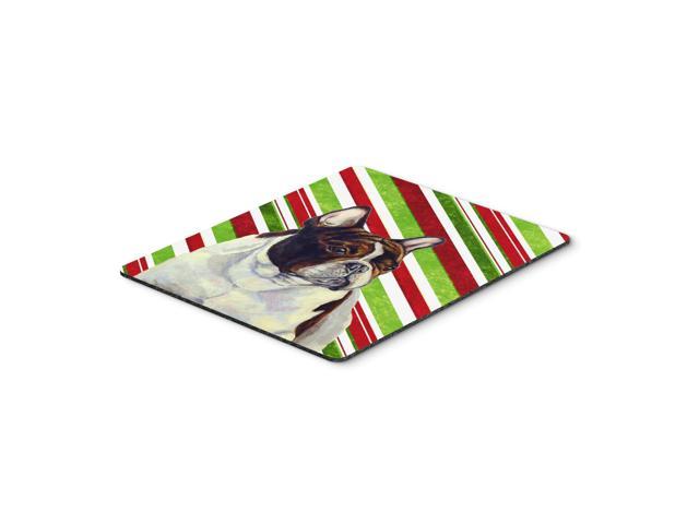Caroline's Treasures French Bulldog Candy Cane Holiday Christmas Mouse Pad/Hot Pad/Trivet (LH9247MP)