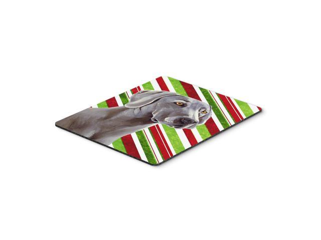 Caroline's Treasures Weimaraner Candy Cane Holiday Christmas Mouse Pad/Hot Pad/Trivet (LH9251MP)