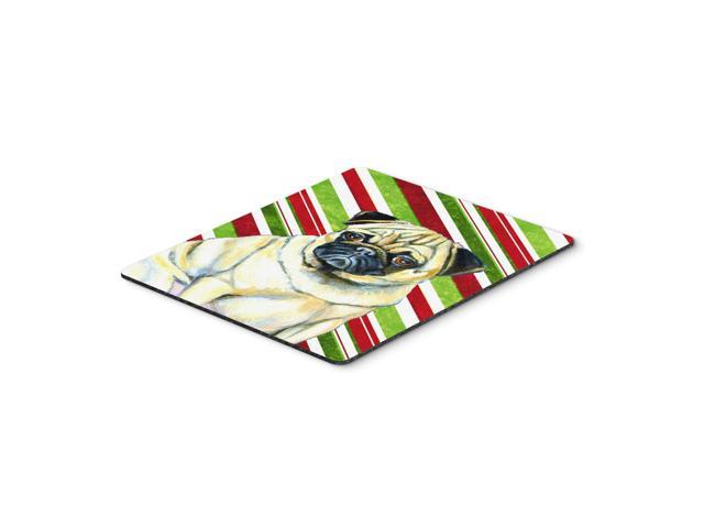 Caroline's Treasures Pug Candy Cane Holiday Christmas Mouse Pad/Hot Pad/Trivet (LH9252MP)
