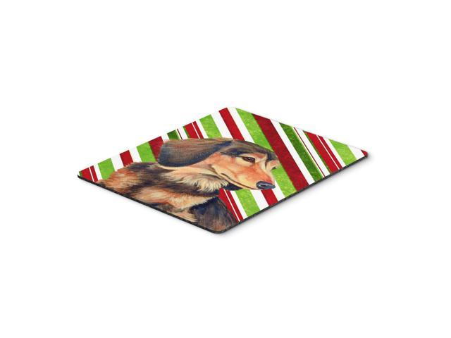 Caroline's Treasures Dachshund Candy Cane Holiday Christmas Mouse Pad/Hot Pad/Trivet (LH9256MP)