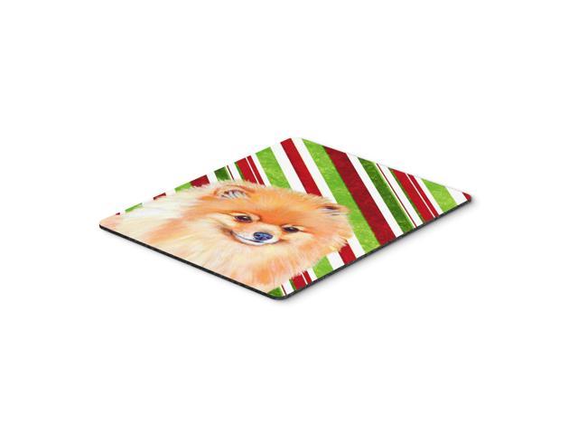 Caroline's Treasures Pomeranian Candy Cane Holiday Christmas Mouse Pad/Hot Pad/Trivet (LH9260MP)