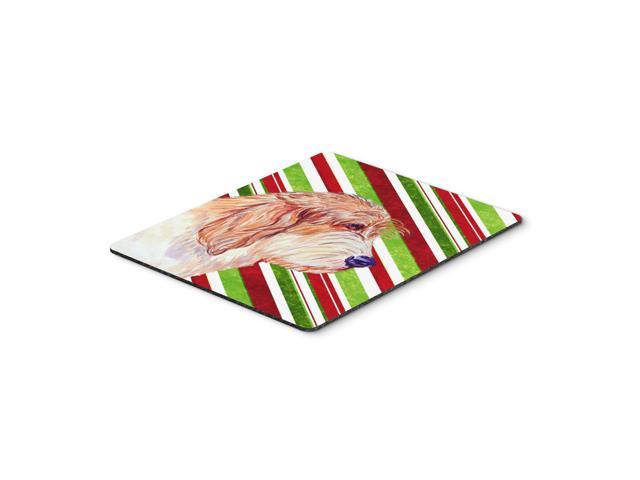 Caroline's Treasures Petit Basset Griffon Vendeen Candy Cane Christmas Mouse Pad/Hot Pad/Trivet (LH9262MP)