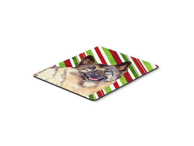 Caroline's Treasures Norwegian Elkhound Candy Cane Holiday Christmas Mouse Pad/Hot Pad/Trivet (LH9263MP)