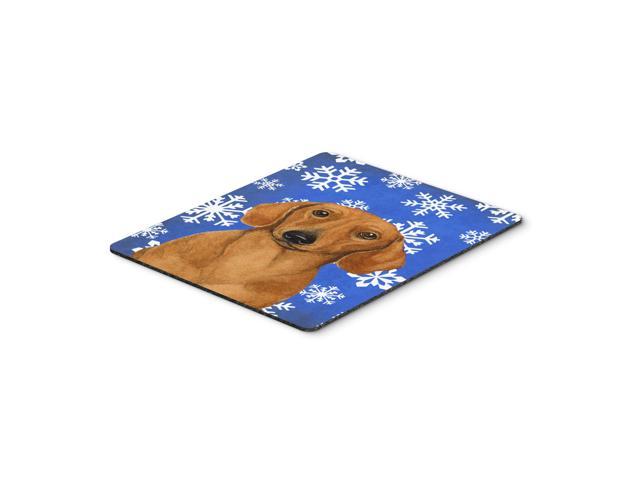 Caroline's Treasures Dachshund Winter Snowflakes Holiday Mouse Pad/Hot Pad/Trivet (LH9267MP)