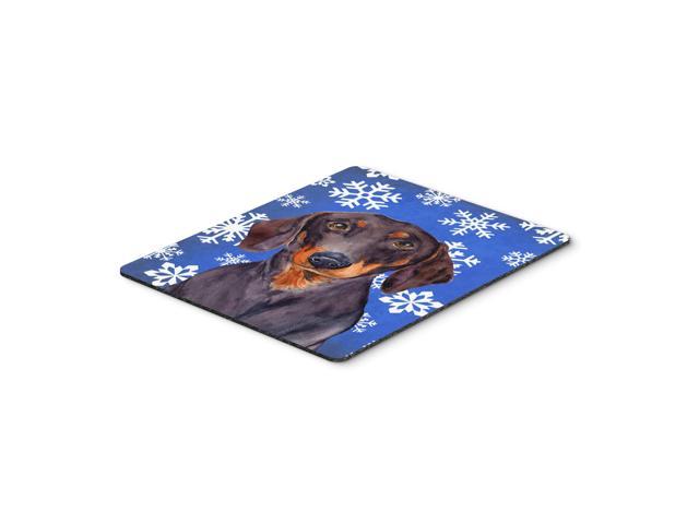 Caroline's Treasures Dachshund Winter Snowflakes Holiday Mouse Pad/Hot Pad/Trivet (LH9268MP)