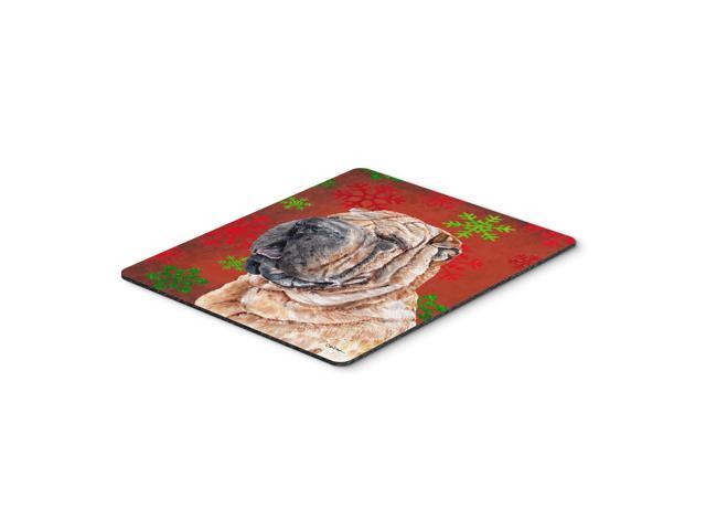 Caroline's Treasures Shar Pei Red Snowflakes Holiday Mouse Pad/Hot Pad/Trivet (SC9743MP)