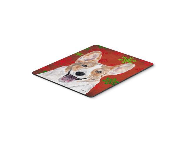 Caroline's Treasures Cardigan Corgi Red Snowflakes Holiday Mouse Pad/Hot Pad/Trivet (SC9744MP)
