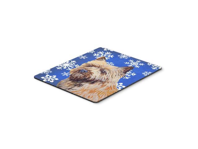 Caroline's Treasures Cairn Terrier Winter Snowflakes Holiday Mouse Pad/Hot Pad/Trivet (LH9275MP)