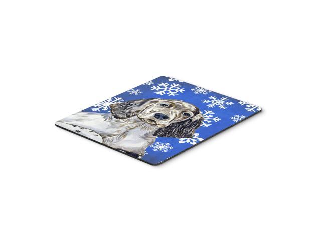 Caroline's Treasures English Setter Winter Snowflakes Holiday Mouse Pad/Hot Pad/Trivet (LH9277MP)