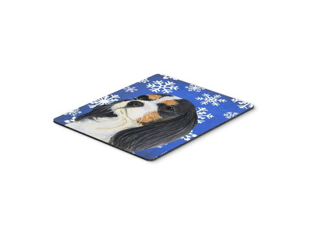 Caroline's Treasures Cavalier Spaniel Winter Snowflakes Holiday Mouse Pad/Hot Pad/Trivet (LH9279MP)