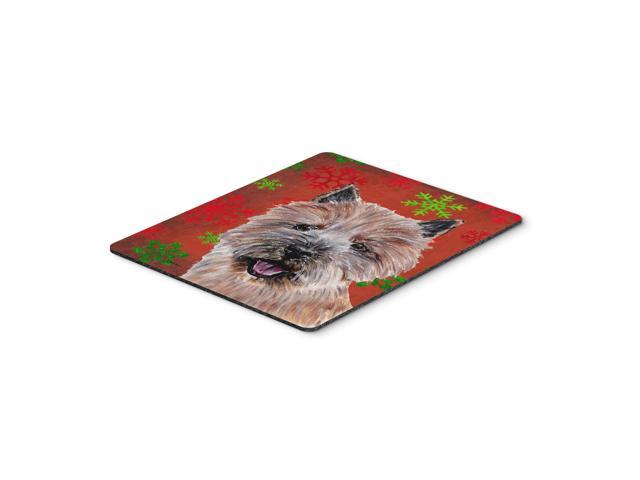 Caroline's Treasures Norwich Terrier Red Snowflakes Holiday Mouse Pad/Hot Pad/Trivet (SC9758MP)