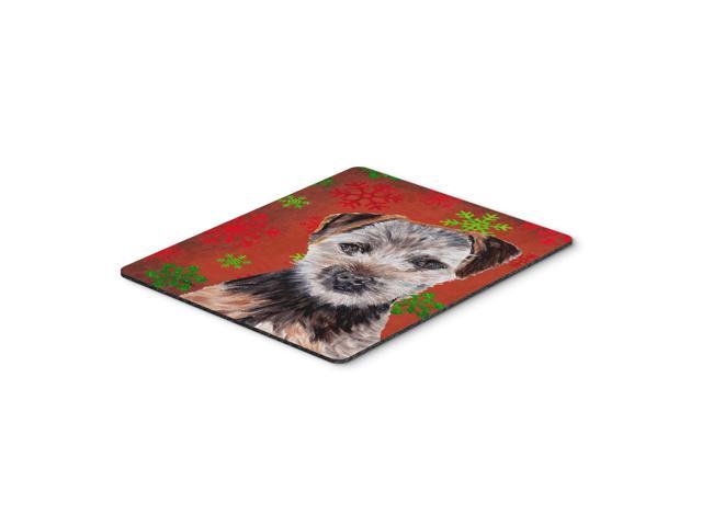 Caroline's Treasures Norfolk Terrier Puppy Red Snowflakes Holiday Mouse Pad/Hot Pad/Trivet (SC9759MP)