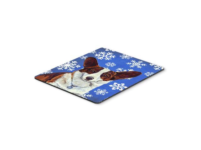 Caroline's Treasures Corgi Winter Snowflakes Holiday Mouse Pad/Hot Pad/Trivet (LH9288MP)