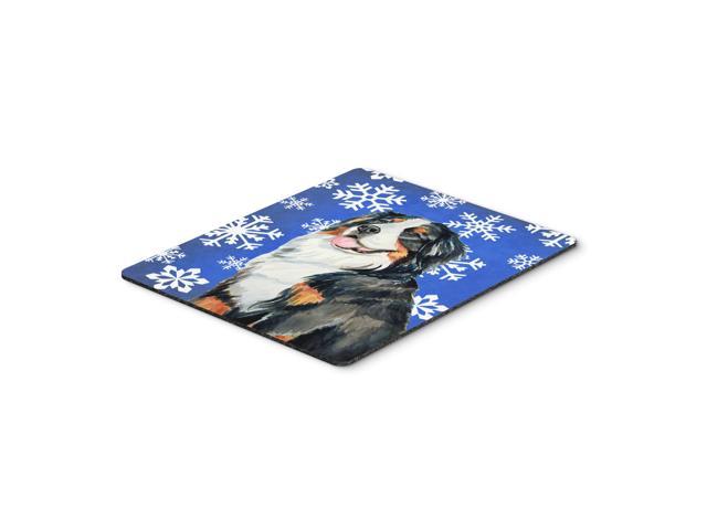 Caroline's Treasures Bernese Mountain Dog Winter Snowflakes Holiday Mouse Pad/Hot Pad/Trivet (LH9289MP)