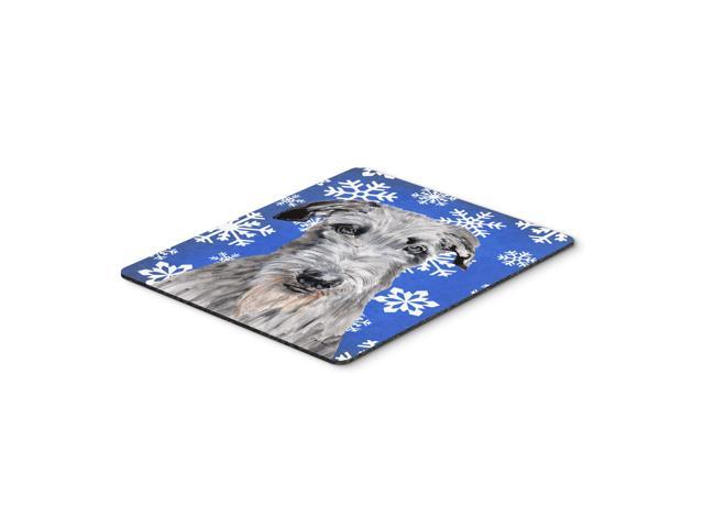 Caroline's Treasures Scottish Deerhound Winter Snowflakes Mouse Pad/Hot Pad/Trivet (SC9778MP)
