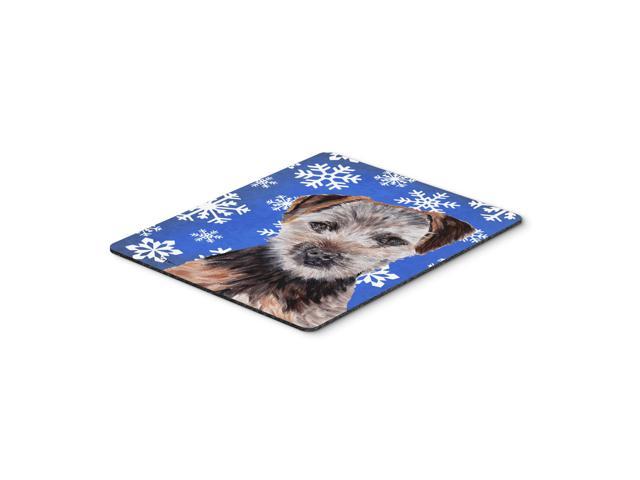 Caroline's Treasures Norfolk Terrier Puppy Winter Snowflakes Mouse Pad/Hot Pad/Trivet (SC9783MP)