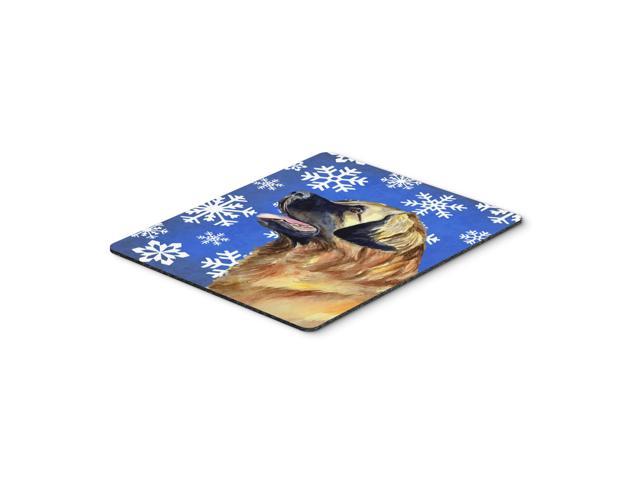 Caroline's Treasures Leonberger Winter Snowflakes Holiday Mouse Pad/Hot Pad/Trivet (LH9303MP)