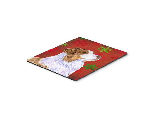 Caroline's Treasures Australian Shepherd Snowflakes Christmas Mouse Pad/Hot Pad/Trivet (LH9318MP)