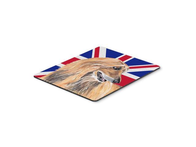 Caroline's Treasures Afghan Hound with English Union Jack British Flag Mouse Pad/Hot Pad/Trivet (SC9814MP)