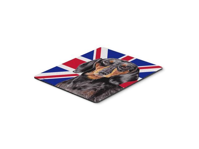 Caroline's Treasures Dachshund with English Union Jack British Flag Mouse Pad/Hot Pad/Trivet (SC9820MP)